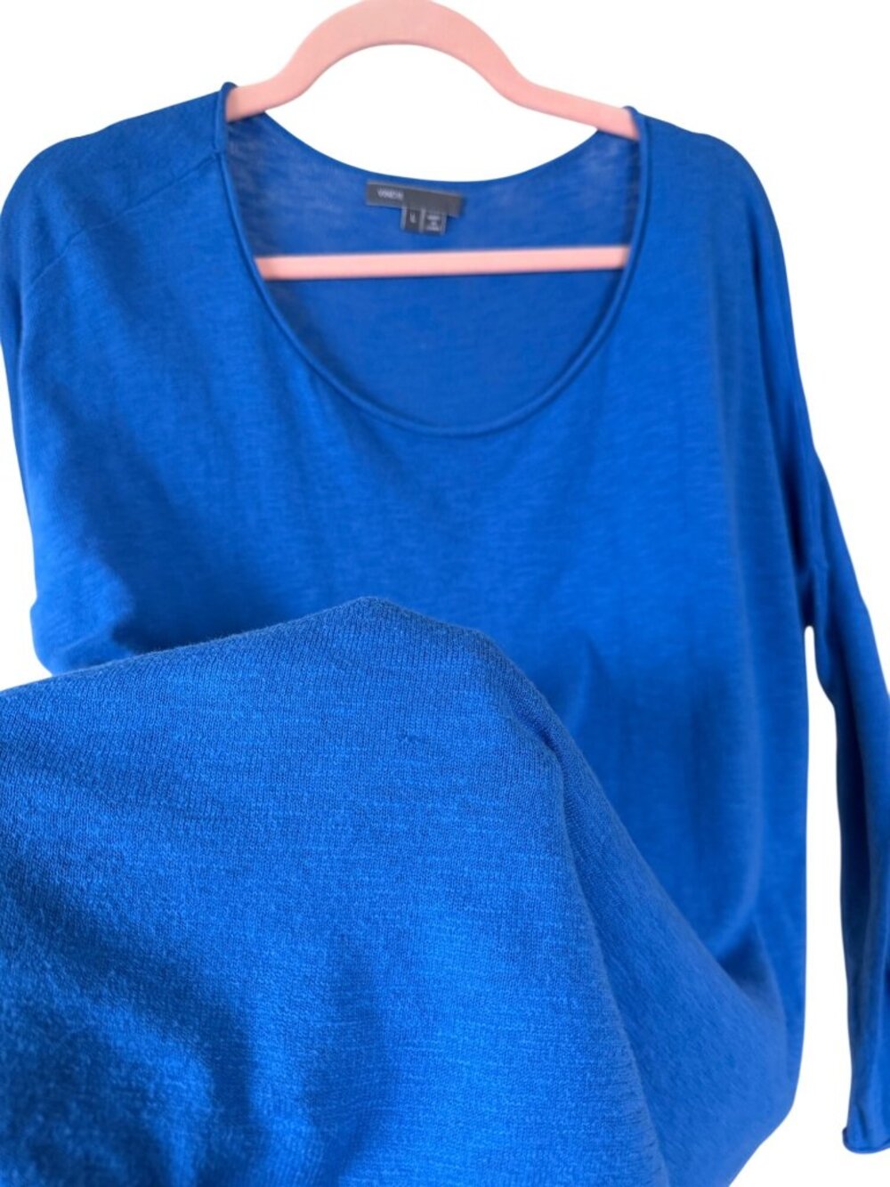 Vince Women’s Blue Lightweight Oversized Knit Pullover Size Large - Picture 6 of 8